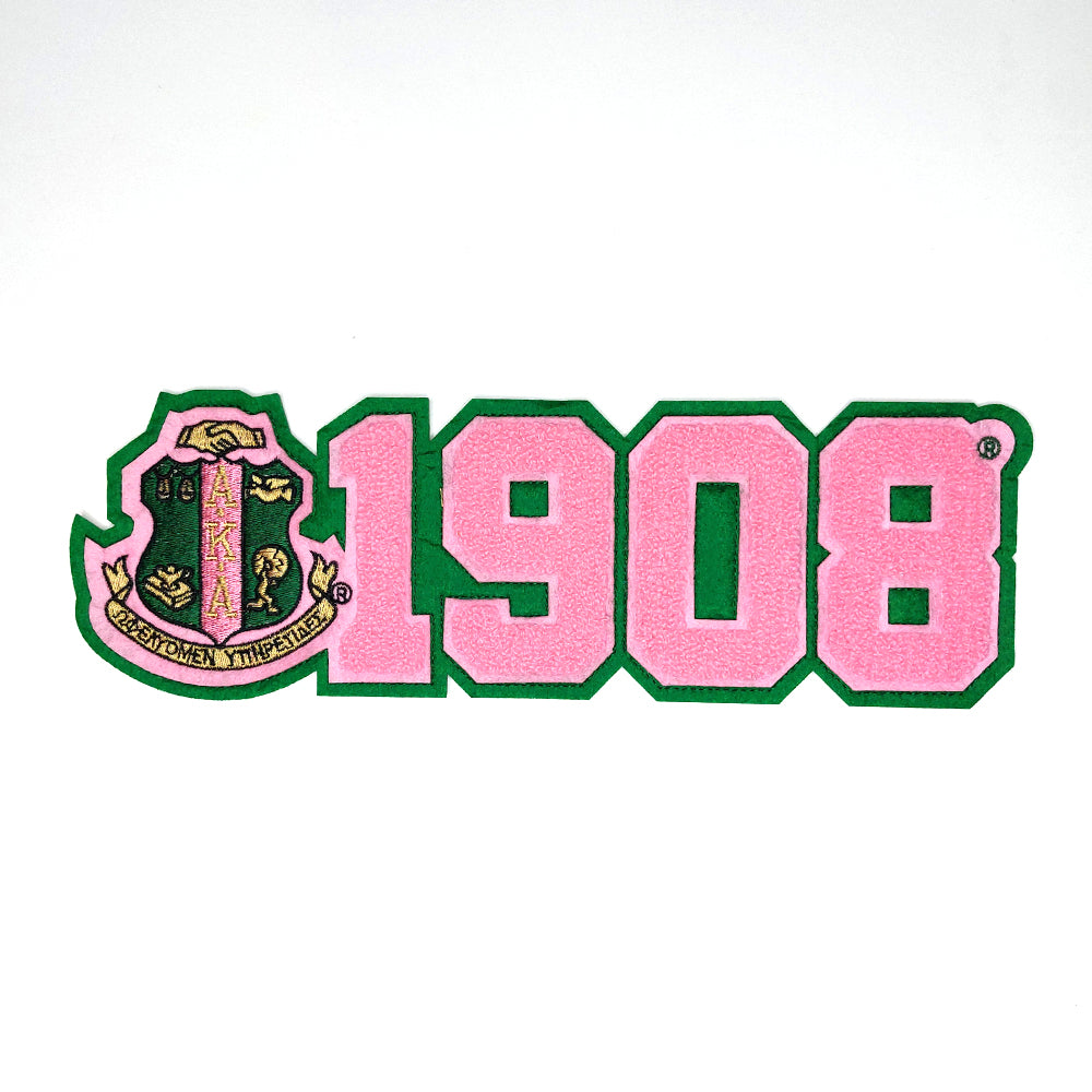 10" Crest/1908 chenille iron-on
