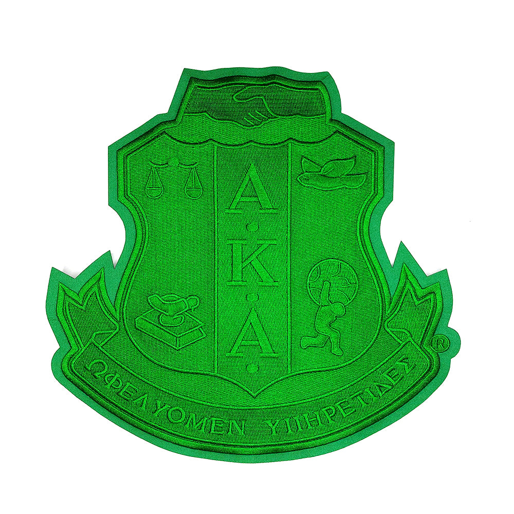 10" Green Crest iron-on