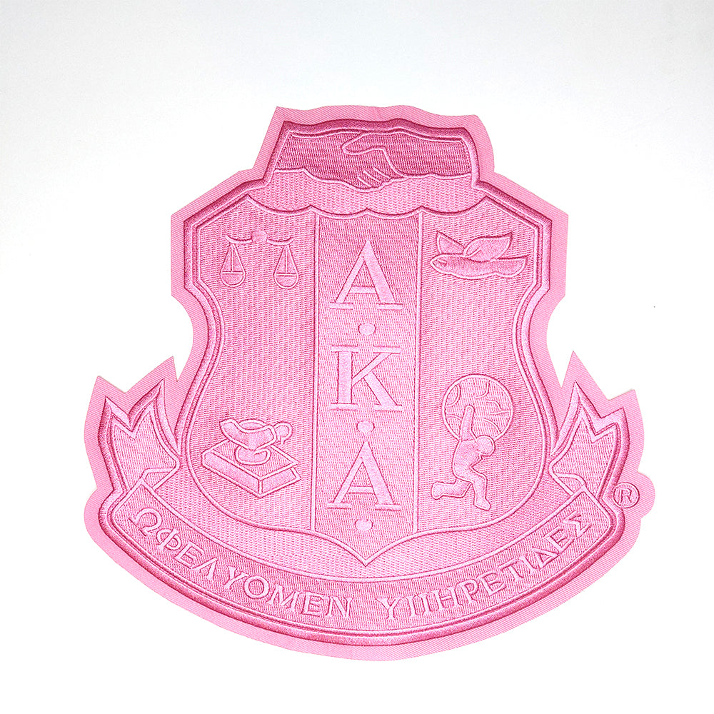 10" Pink Crest iron-on