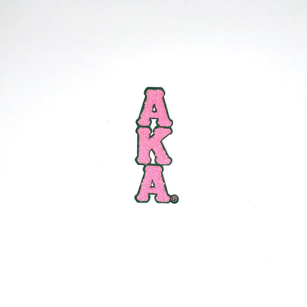 3" vert. chenille AKA iron-on