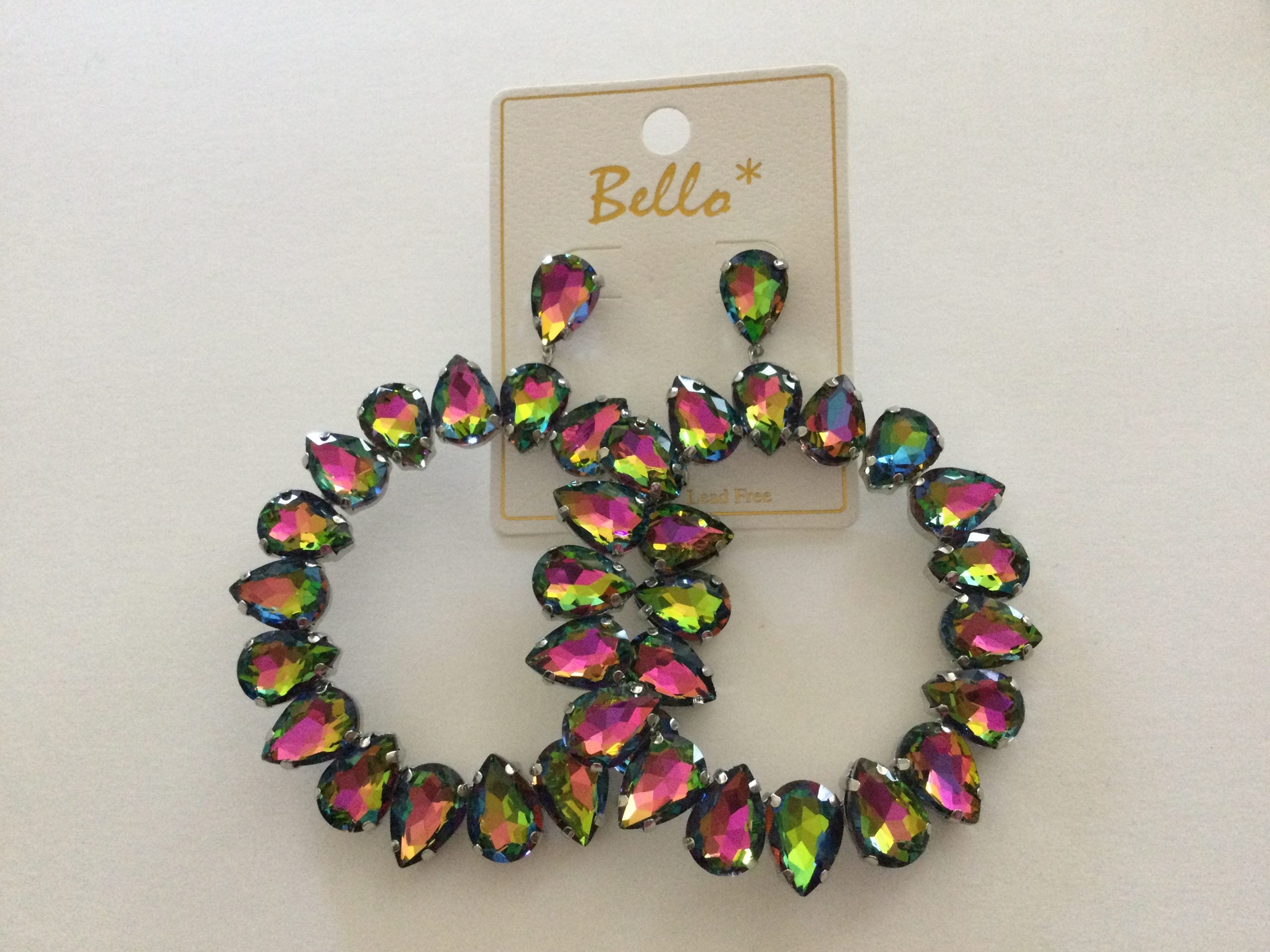 Iridescent Large Hoops