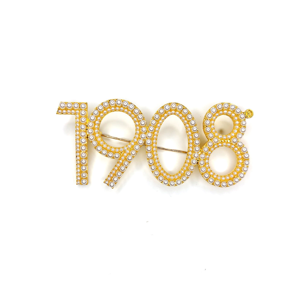 1908 Gold Pearl Pin