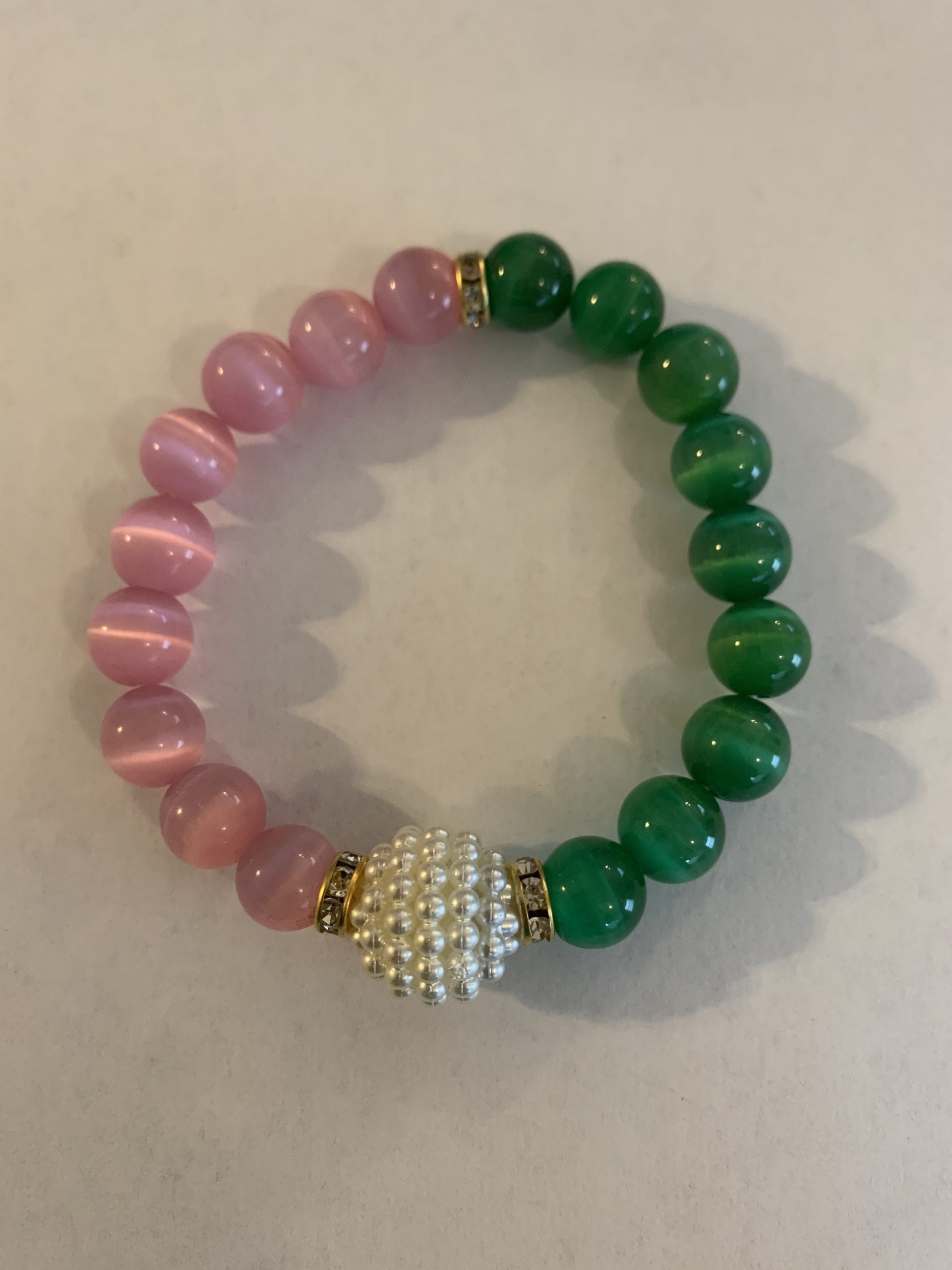 P&G color block w/Pearl center-gold