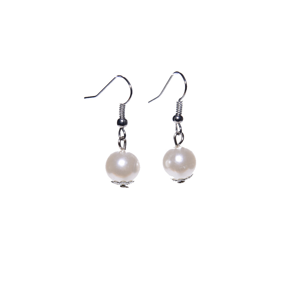 One Pearl Hanging Earrings