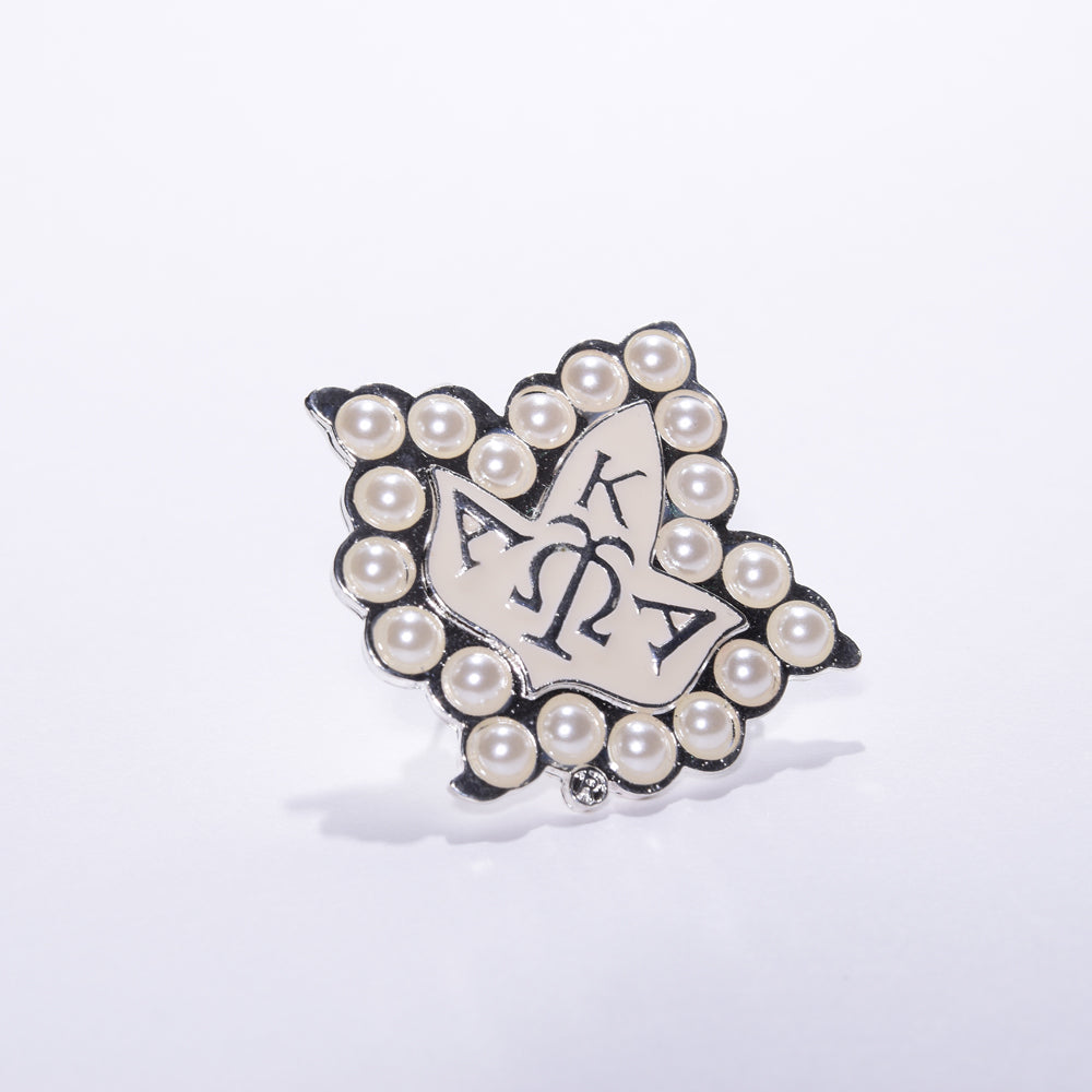 Silver & Pearl Ivy Pin