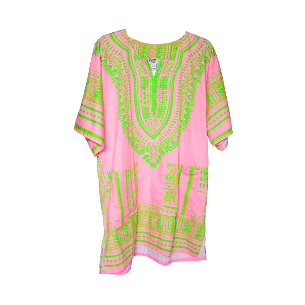 Daishiki-pink and green