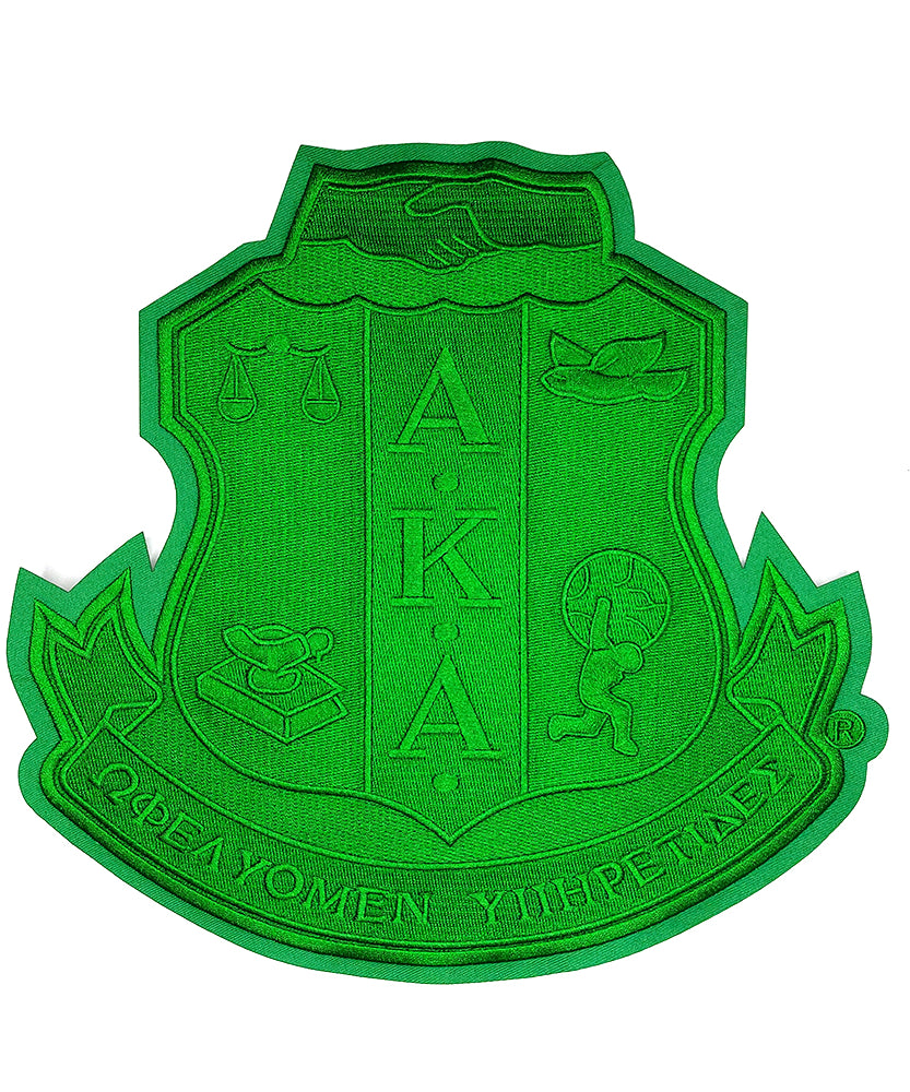 10" Green Crest iron-on