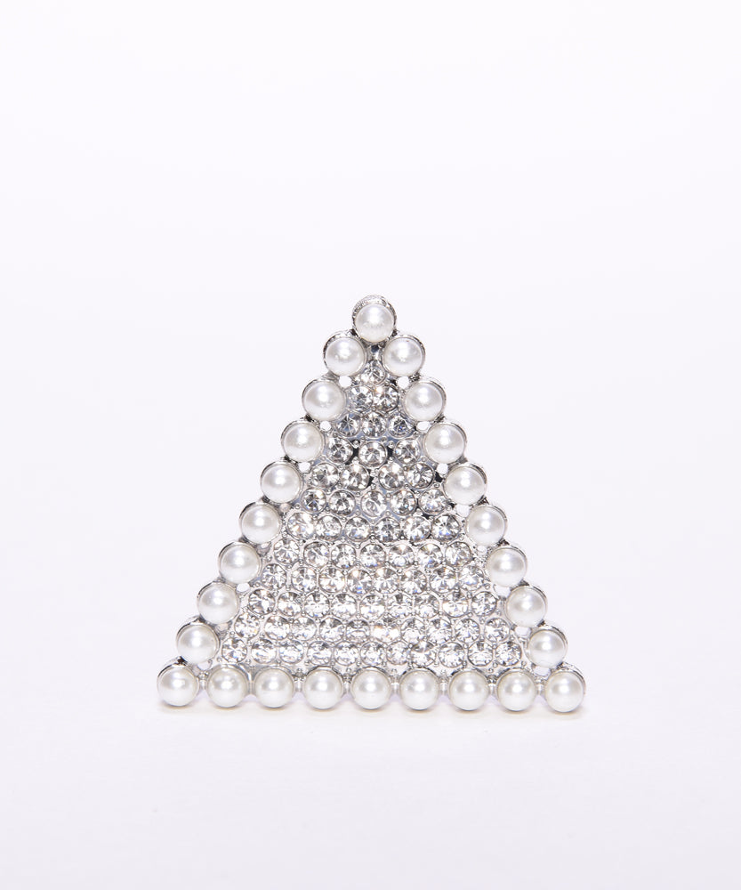 Crystal Pyramid w/Pearl Outline