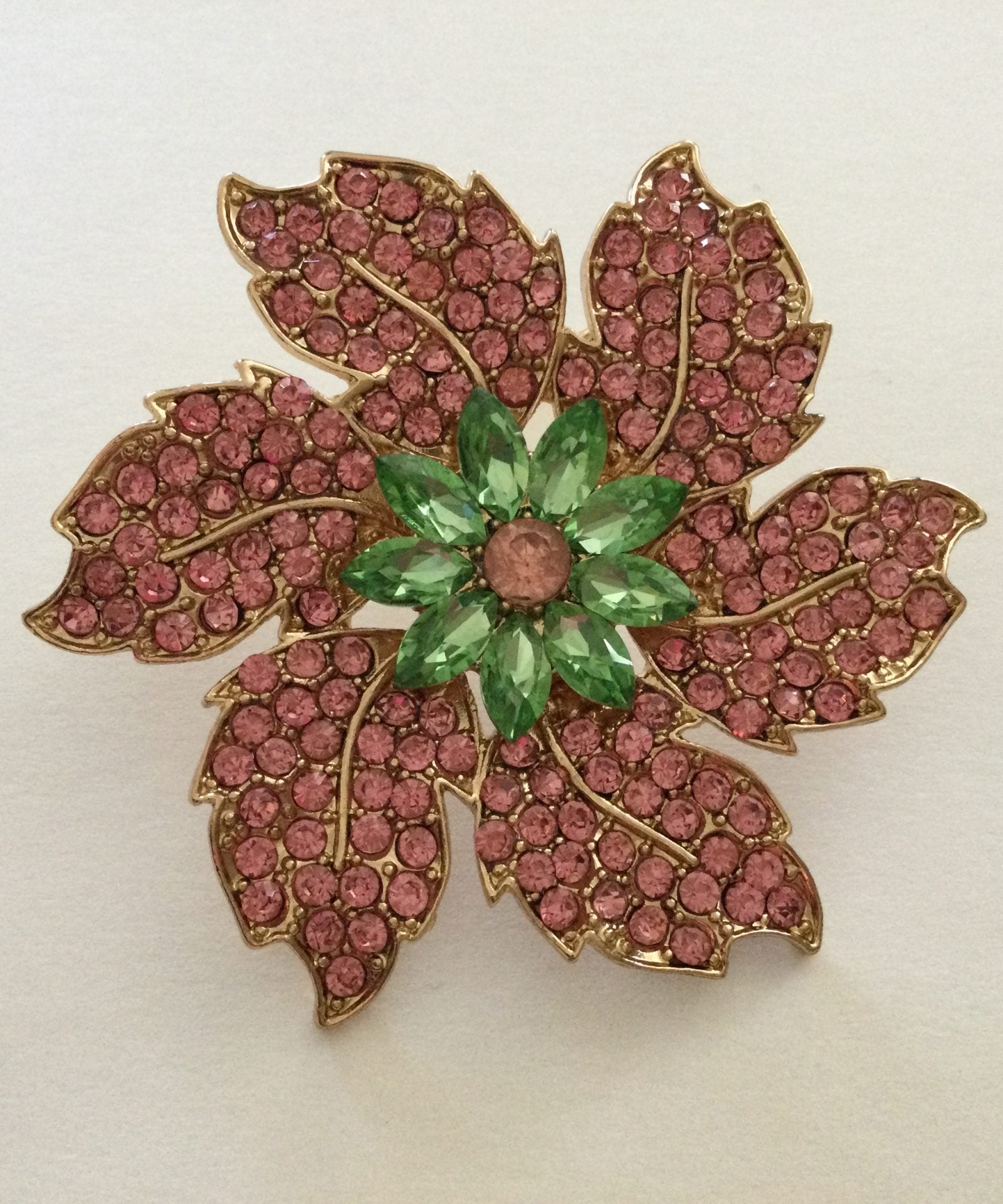 Pink & Green Pinwheel Brooch
