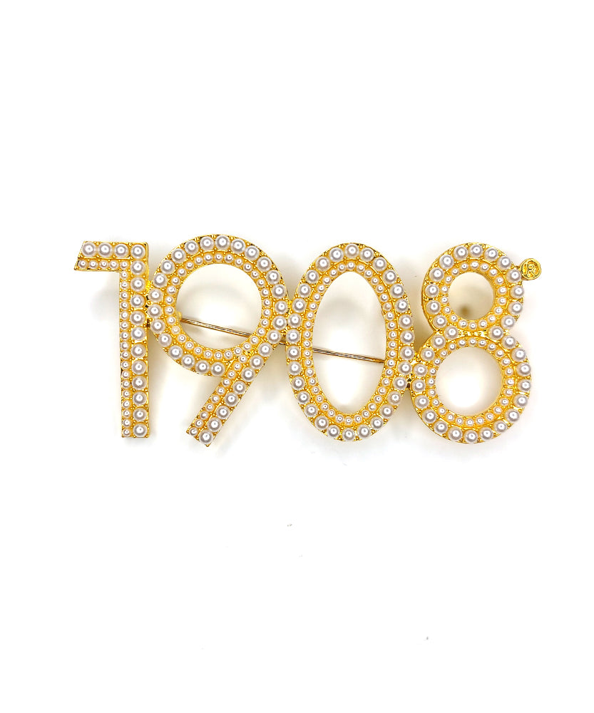 1908 Gold Pearl Pin