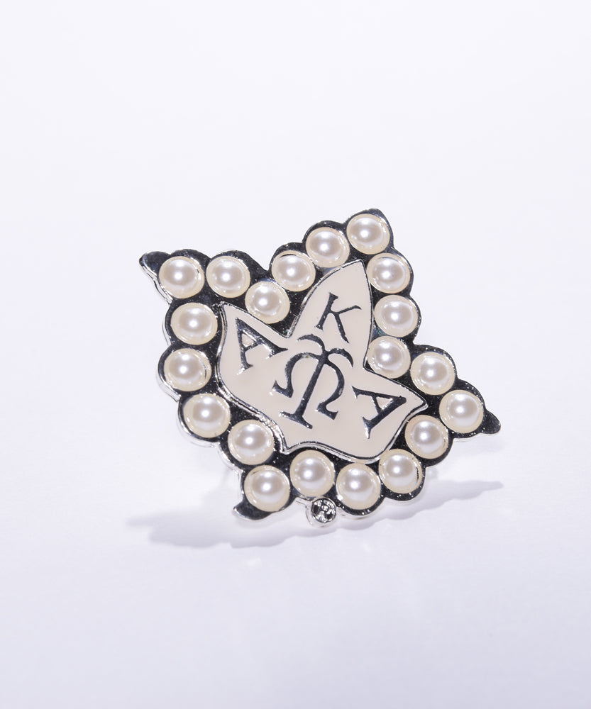 Silver & Pearl Ivy Pin