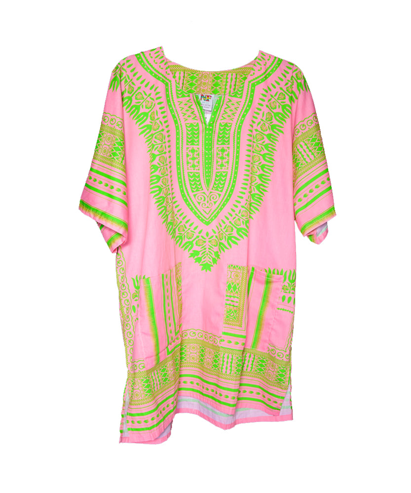 Daishiki-pink and green